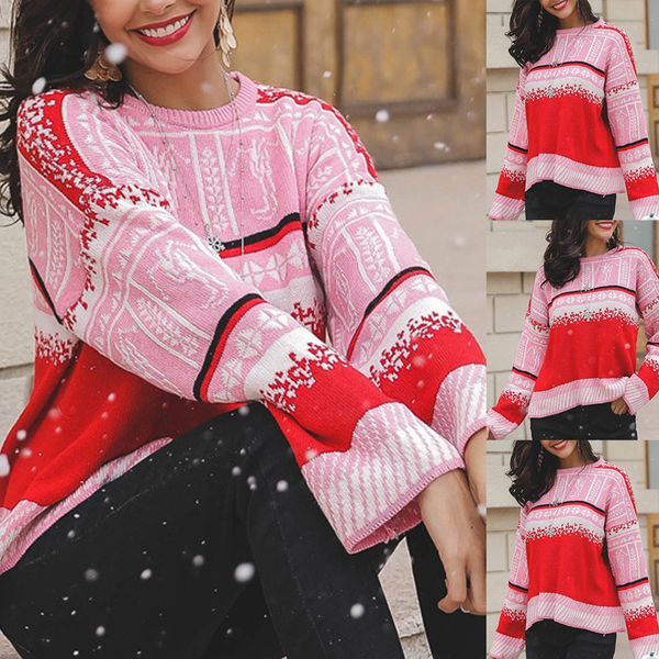 2019 women fashion christmas knitted sweater casual plush loose pullover jumper knit streetwear pull female winter clothes, White;black
2019 women fashion christmas knitted sweater casual plush loose pullover jumper knit streetwear pull female winter clothes, White;black