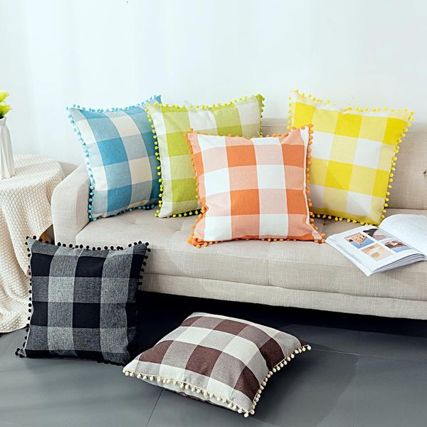 simple cotton and linen plaid ball pillow set sofa car cushion set blended cotton and linen pillow case
simple cotton and linen plaid ball pillow set sofa car cushion set blended cotton and linen pillow case