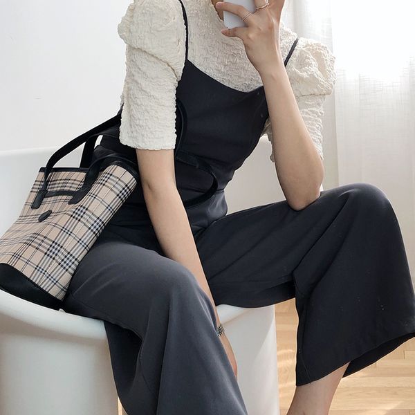 women's pants & capris summer overall korean-style casual strap jumpsuit drape wide leg suit trousers women, Black;white
women's pants & capris summer overall korean-style casual strap jumpsuit drape wide leg suit trousers women, Black;white
