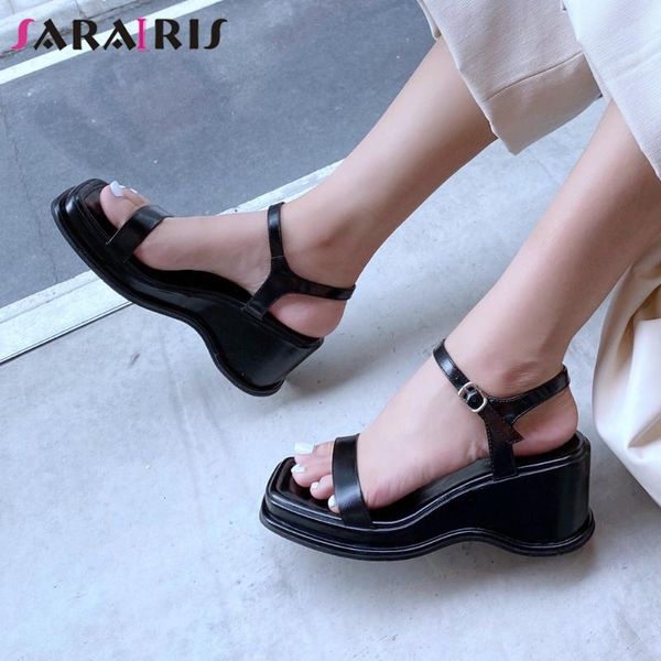 sarairis comfortable high wedges sandals women summer sandals ladies platform shoes, Black
sarairis comfortable high wedges sandals women summer sandals ladies platform shoes, Black