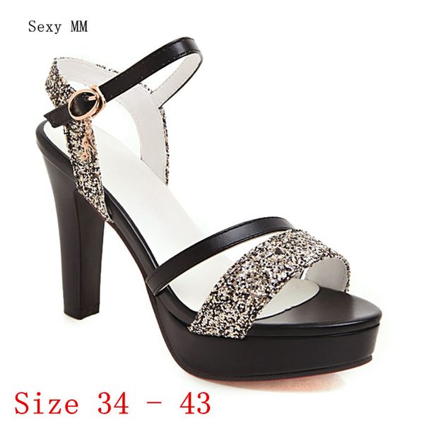 women high heel sandals shoes woman high heels platform gladiator sandals pumps plus size 34 - 40 41 42 43, Black
women high heel sandals shoes woman high heels platform gladiator sandals pumps plus size 34 - 40 41 42 43, Black