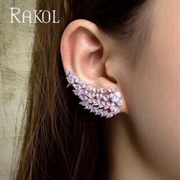 rakol clear white cubic zirconia micro pave setting angel wings ear cuff earrings for women fashion jewelry, Slivery;golden
rakol clear white cubic zirconia micro pave setting angel wings ear cuff earrings for women fashion jewelry, Slivery;golden