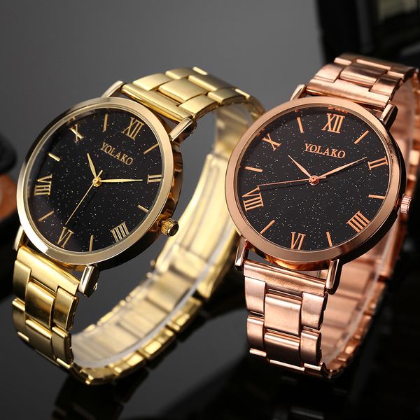 yolako women casual quartz watch stainless steel band strap watch analog wrist watches reloj de pulsera de lujo para mujer, Slivery;brown
yolako women casual quartz watch stainless steel band strap watch analog wrist watches reloj de pulsera de lujo para mujer, Slivery;brown