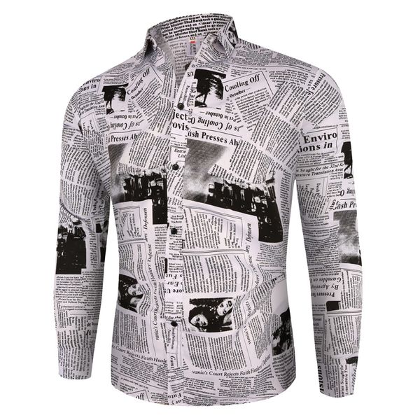 men's casual shirts 2021 summer magazine printing male slim fit long sleeve shirt men printed hip hop 3xl, White;black
men's casual shirts 2021 summer magazine printing male slim fit long sleeve shirt men printed hip hop 3xl, White;black