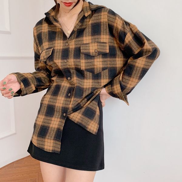 2019 new arrival blouses women long sleeved shirts cotton plaid shirt casual students daily bf womens korean style shirt ds50429, White
2019 new arrival blouses women long sleeved shirts cotton plaid shirt casual students daily bf womens korean style shirt ds50429, White