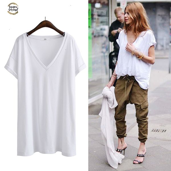 summer t shirt women v neck solid color short sleeves 100% cotton new loose plus size white tee shirt femme
summer t shirt women v neck solid color short sleeves 100% cotton new loose plus size white tee shirt femme
