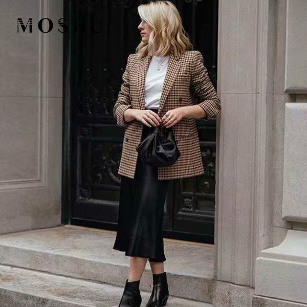 women plaid blazer coat retro button lattice office lady suit jacket blazer female 2019 fashion casual coats feminino, White;black
women plaid blazer coat retro button lattice office lady suit jacket blazer female 2019 fashion casual coats feminino, White;black