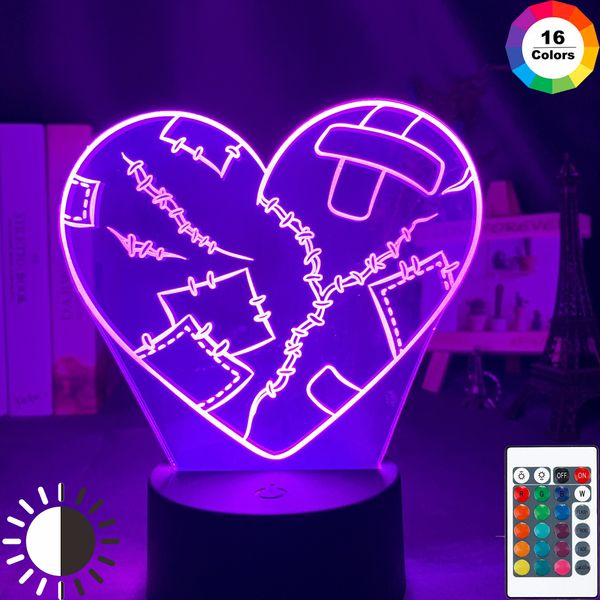 3d night light heart broken 16 colors changing nightlight for girls room decoration light cool gift for friend desk lamp battery
3d night light heart broken 16 colors changing nightlight for girls room decoration light cool gift for friend desk lamp battery