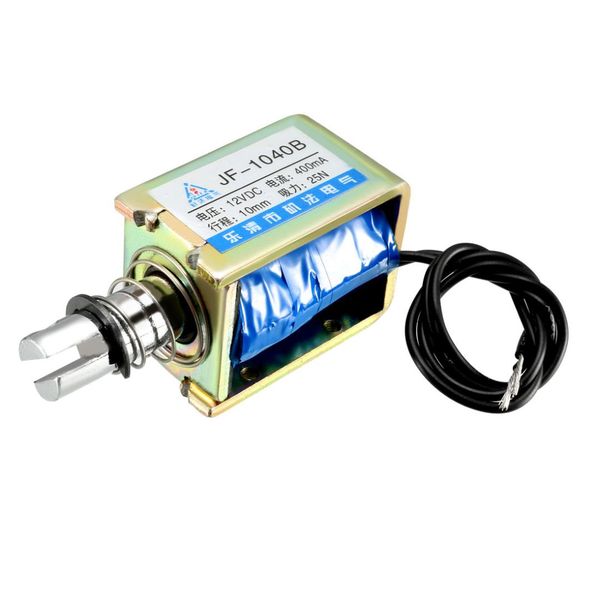 uxcell jf-1040b dc 12v 400ma 25n 10mm pull push type open frame linear motion solenoid electromagnet
uxcell jf-1040b dc 12v 400ma 25n 10mm pull push type open frame linear motion solenoid electromagnet