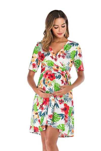 maternity summer a-line dress for pregnant women chic plus size pregnancy clothing floral bow loose dobby half sleeve gown, White
maternity summer a-line dress for pregnant women chic plus size pregnancy clothing floral bow loose dobby half sleeve gown, White