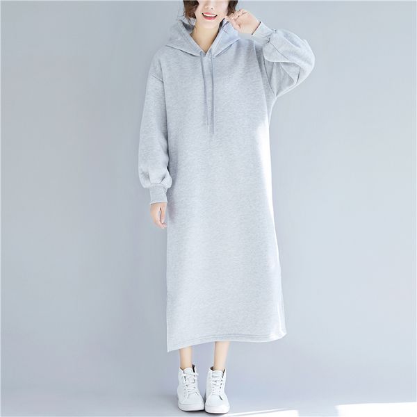 p ammy 2019 new warm simple hooded puff sleeve casual loose large size plus velvet sweatshirt dress women solid long pullover, Black
p ammy 2019 new warm simple hooded puff sleeve casual loose large size plus velvet sweatshirt dress women solid long pullover, Black
