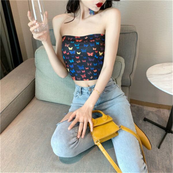multicolor butterfly print off shoulder strapless crop womens chic summer short mini girls sleeveless slim tanks camis, White
multicolor butterfly print off shoulder strapless crop womens chic summer short mini girls sleeveless slim tanks camis, White
