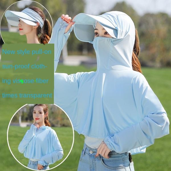 sunscreen clothes women 2020 ice silk summer uv-proof bicycle coat big brim cycling sunscreen clothes all-match thin coat, Blue;gray
sunscreen clothes women 2020 ice silk summer uv-proof bicycle coat big brim cycling sunscreen clothes all-match thin coat, Blue;gray