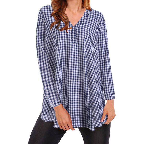 autumn maternity clothes fashion blue plaid t-shirt for pregnant women v-neck pregnant women tees, White
autumn maternity clothes fashion blue plaid t-shirt for pregnant women v-neck pregnant women tees, White