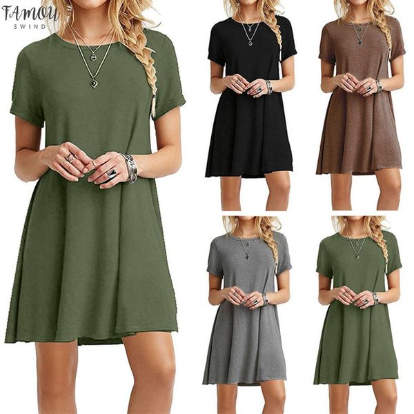 autumn women's long sleeve dress large size s-2xl solid color dress round neck short sleeve loose slim commuter casual, Black;gray
autumn women's long sleeve dress large size s-2xl solid color dress round neck short sleeve loose slim commuter casual, Black;gray