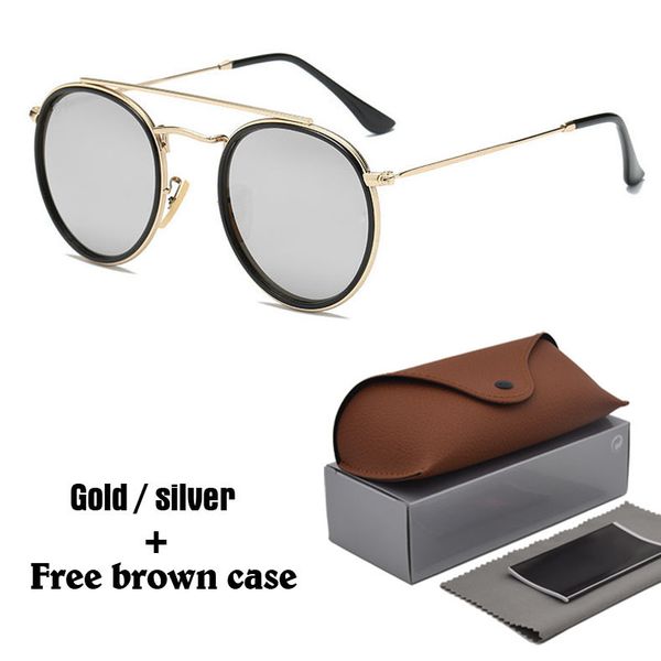 11 colors brand designer steampunk sunglasses men women round frame uv400 lens with brown case and box, White;black
11 colors brand designer steampunk sunglasses men women round frame uv400 lens with brown case and box, White;black