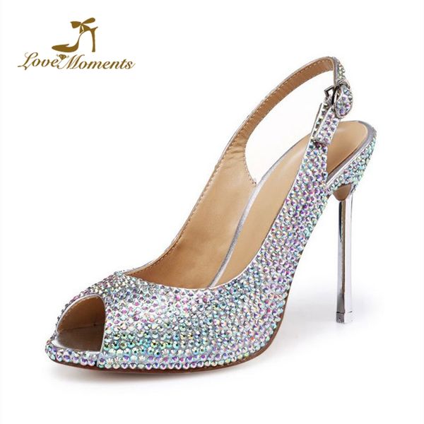 ab crystal wedding shoes peep toes elastic band slingback fringe shoes bling bling rhinestone shinning stiletto heels party pump, Black
ab crystal wedding shoes peep toes elastic band slingback fringe shoes bling bling rhinestone shinning stiletto heels party pump, Black