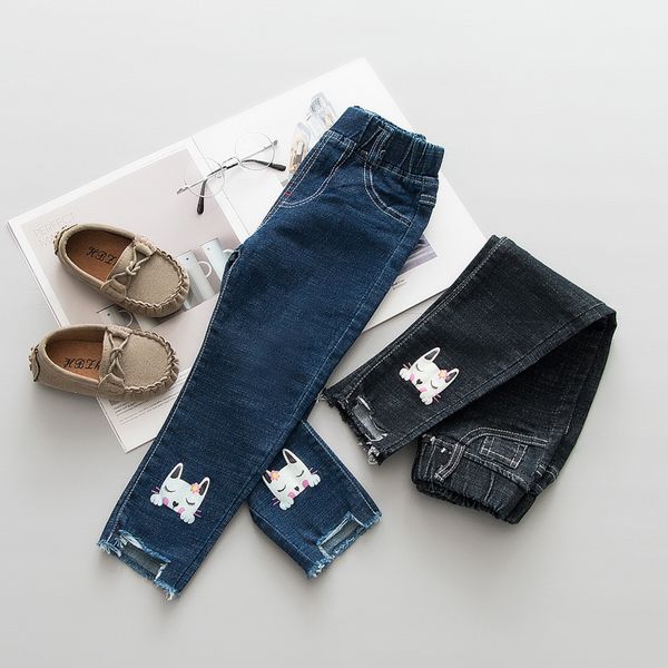 dziecko baby girls jeans denim 2019 children hole broken jeans pants lovely cat print bottom kids trousers for girls 2-8t, Blue
dziecko baby girls jeans denim 2019 children hole broken jeans pants lovely cat print bottom kids trousers for girls 2-8t, Blue