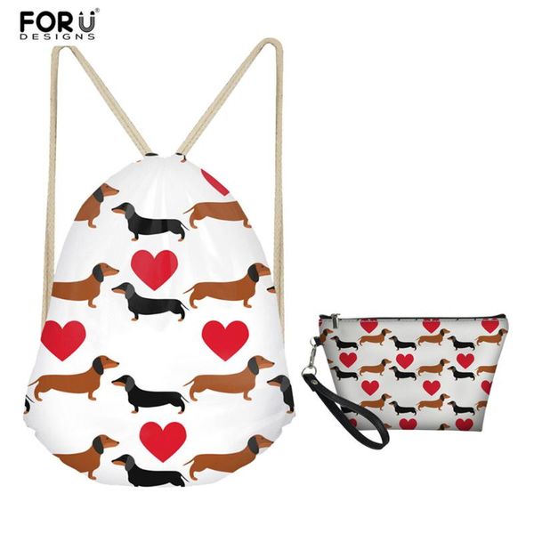 forudesigns cute dachshund pattern travel accessories drawstring bag sets 2 piece for women men shoulder backpack girls boys bag
forudesigns cute dachshund pattern travel accessories drawstring bag sets 2 piece for women men shoulder backpack girls boys bag