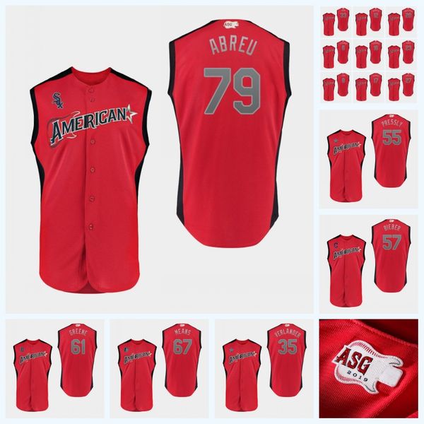 61 Shane Greene 2019 All-Star Game Jersey 79 Jose Abreu 35 Justin Verlander 57 Shane Bieber 50 Charlie Morton 45 Gerrit Cole Jerseys
61 Shane Greene 2019 All-Star Game Jersey 79 Jose Abreu 35 Justin Verlander 57 Shane Bieber 50 Charlie Morton 45 Gerrit Cole Jerseys