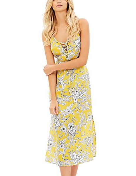 lamilus women's summer deep v neck sleeveless lace up midi print party dress, Black;gray
lamilus women's summer deep v neck sleeveless lace up midi print party dress, Black;gray