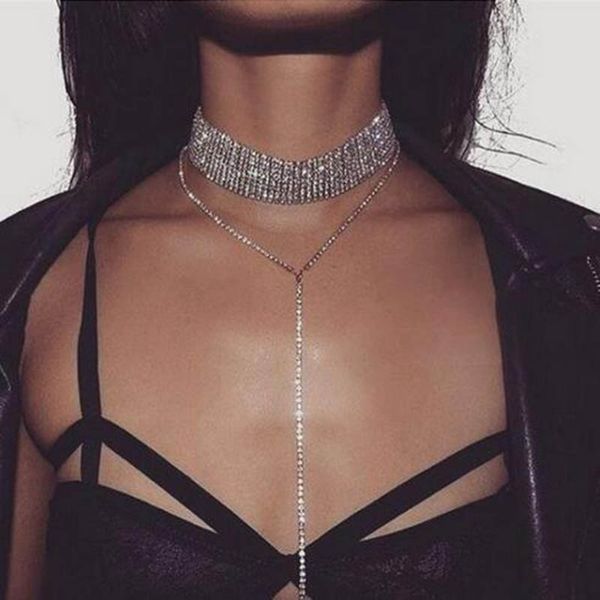 forseven gold silver crystal long link chain necklace jewelry for women dating bridal bride noiva engagement wedding party
forseven gold silver crystal long link chain necklace jewelry for women dating bridal bride noiva engagement wedding party