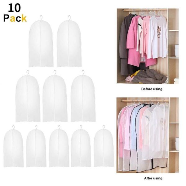 10pcs garment clothes coat dustproof cover suit dress jacket protector travel storage bag thicken clothing dust cover dropship
10pcs garment clothes coat dustproof cover suit dress jacket protector travel storage bag thicken clothing dust cover dropship