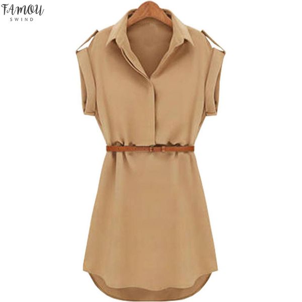 women casual summer loose short sleeve chiffon dress with belt office lady style dresses for 2020 new fashion vestidos, Black;gray
women casual summer loose short sleeve chiffon dress with belt office lady style dresses for 2020 new fashion vestidos, Black;gray