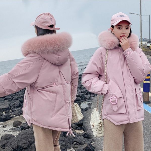 cotton-padded women's short hat coat small cotton jacket lady's loose down cotton garment long polyester jacket female, Black
cotton-padded women's short hat coat small cotton jacket lady's loose down cotton garment long polyester jacket female, Black