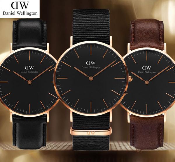 

Новая мода Мужские женские часы Daniel Wellington 40 мм Мужские часы 36 Женские часы DW Роско