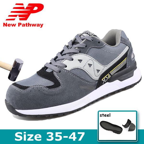 men's safety shoes breathable steel toe work boots cow leather construction protective shoes large size 35-47 ms186, Black
men's safety shoes breathable steel toe work boots cow leather construction protective shoes large size 35-47 ms186, Black