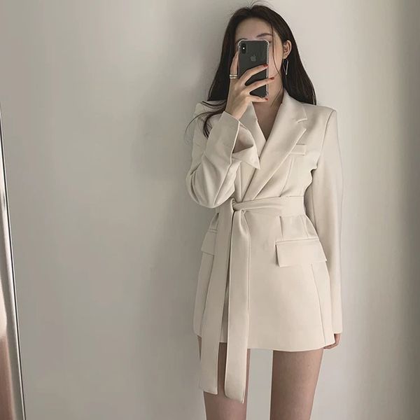lanmrem 2020 casual vintage suit with belt spring and summer new chic temperament blazers for female tide long sleeve coat yj374, White;black
lanmrem 2020 casual vintage suit with belt spring and summer new chic temperament blazers for female tide long sleeve coat yj374, White;black