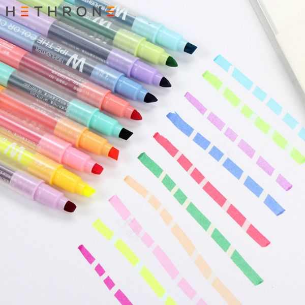 hethrone 10 pcs/set erasable highlighter pen color cute double head art fluorecent pen supplies painting office sign markers, Black;red
hethrone 10 pcs/set erasable highlighter pen color cute double head art fluorecent pen supplies painting office sign markers, Black;red