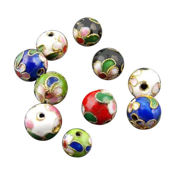 30pcs traditional chinese handmade cloisonne beads vintage flower loose beads 10mm exquisite decal spacer round beads 
30pcs traditional chinese handmade cloisonne beads vintage flower loose beads 10mm exquisite decal spacer round beads