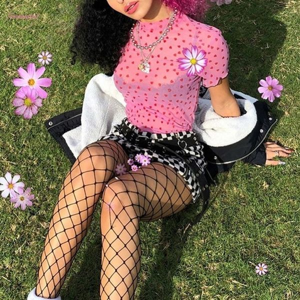 горячая продажа see through crop tops женщины сексуальные сетки сердце печати с коротким рукавом партия тройник рубашкой femme camiseta опто, White
горячая продажа see through crop tops женщины сексуальные сетки сердце печати с коротким рукавом партия тройник рубашкой femme camiseta опто, White