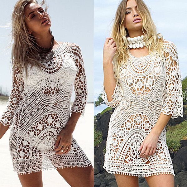 new backless cover up strings halter women one-piece hollow out bikini knits beachwear robe lace pullovers, Blue;gray
new backless cover up strings halter women one-piece hollow out bikini knits beachwear robe lace pullovers, Blue;gray