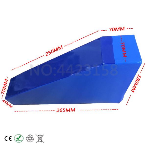 48v1500w-2000w triangle battery pack 48v 20ah electric bike battery 48v20ah lithium battery pack with 30a bms+54.6v 2a charge
48v1500w-2000w triangle battery pack 48v 20ah electric bike battery 48v20ah lithium battery pack with 30a bms+54.6v 2a charge