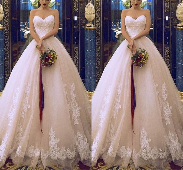 custom made empire waist wedding dresses bridal gowns strapless lace-up romantic lace applique beaded ball gowns wedding dress plus size, White
custom made empire waist wedding dresses bridal gowns strapless lace-up romantic lace applique beaded ball gowns wedding dress plus size, White