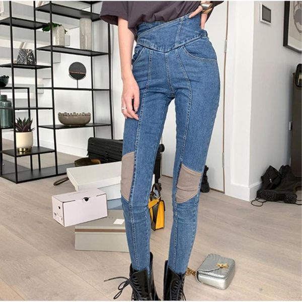 women's jeans 2021 personalized patch elastic slimming high waisted blue casual pencil trousers korean streetwear denim pants
women's jeans 2021 personalized patch elastic slimming high waisted blue casual pencil trousers korean streetwear denim pants