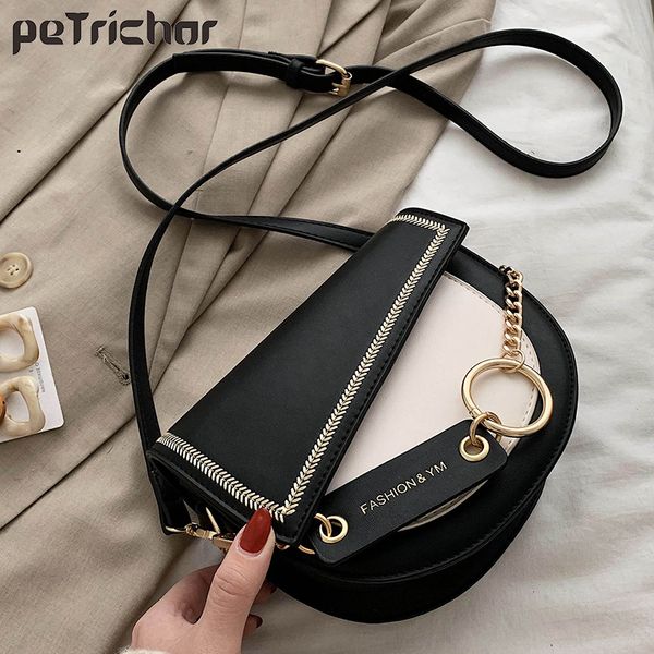 new splice women's bag small shoulder messenger bag ladies casual saddle fashion women handbags purse totes with chains
new splice women's bag small shoulder messenger bag ladies casual saddle fashion women handbags purse totes with chains