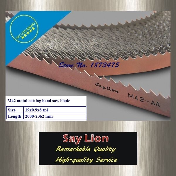 19x0.9x8t, length 2000-2362mm; hss metal cutting band saw blade m42 bi-metal bandsaw
19x0.9x8t, length 2000-2362mm; hss metal cutting band saw blade m42 bi-metal bandsaw