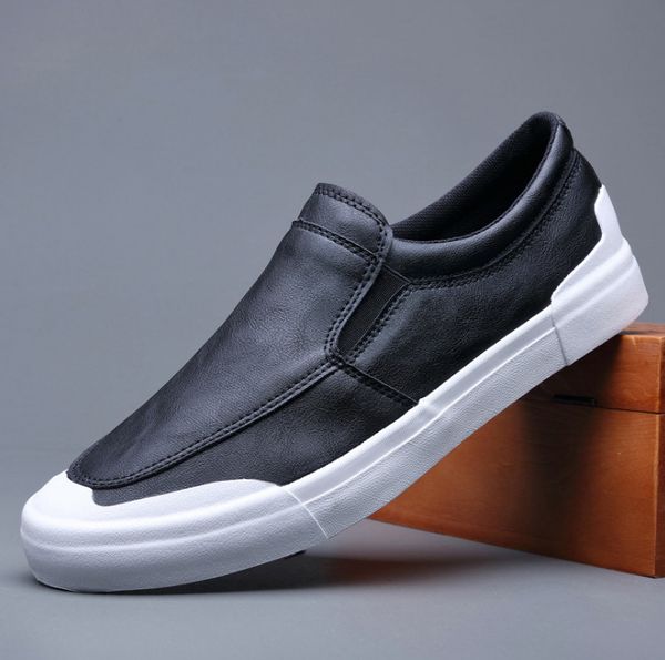 new design men shoes fashion simple slip on man leather casual shoes men trend loafers, Black
new design men shoes fashion simple slip on man leather casual shoes men trend loafers, Black