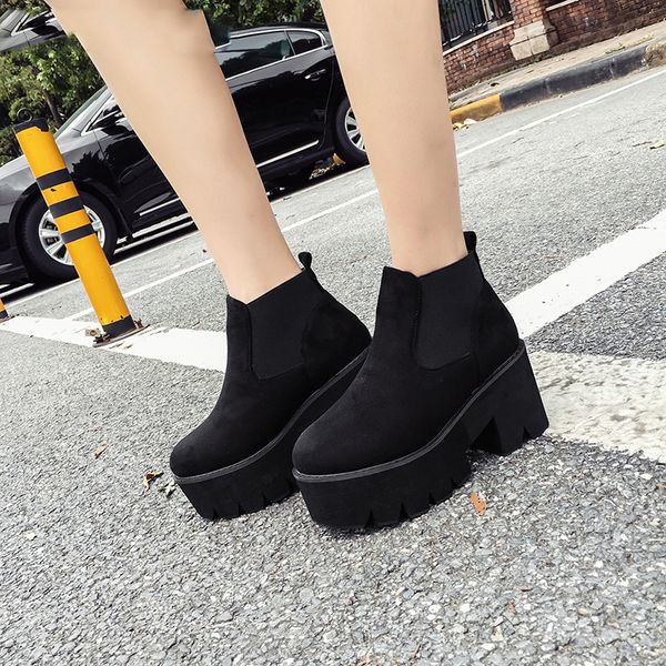 fashion black ankle boots for women thick heels new autumn flock platform shoes high heels zipper ladies boots
fashion black ankle boots for women thick heels new autumn flock platform shoes high heels zipper ladies boots