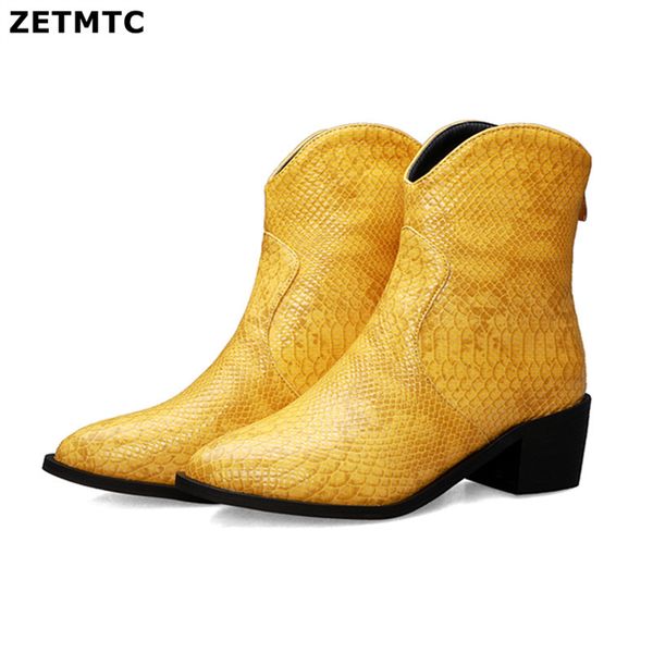 2019 autumn winter casual western cowboy ankle boots women snake leather cowgirl booties short cossacks botas high heels shoes, Black
2019 autumn winter casual western cowboy ankle boots women snake leather cowgirl booties short cossacks botas high heels shoes, Black
