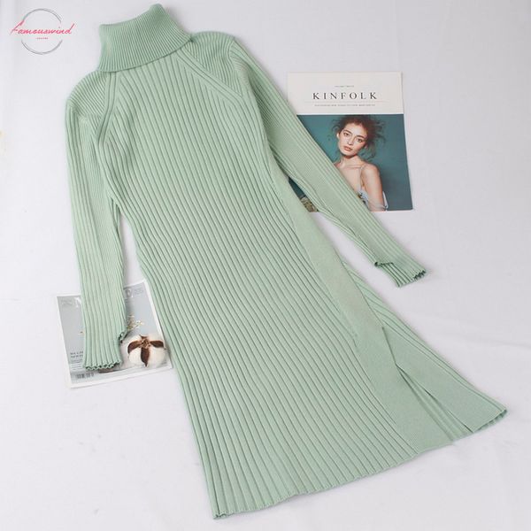 autumn winter women turtleneck sweater dress thick warm mid calf long sleeves female dresses slim rib knitted dresses, Black;gray
autumn winter women turtleneck sweater dress thick warm mid calf long sleeves female dresses slim rib knitted dresses, Black;gray