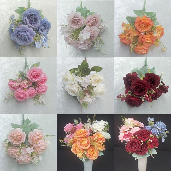 11 fork monochrome camellia rose artificial flower rose bouquet living room dining table fake flower wedding decoration
11 fork monochrome camellia rose artificial flower rose bouquet living room dining table fake flower wedding decoration