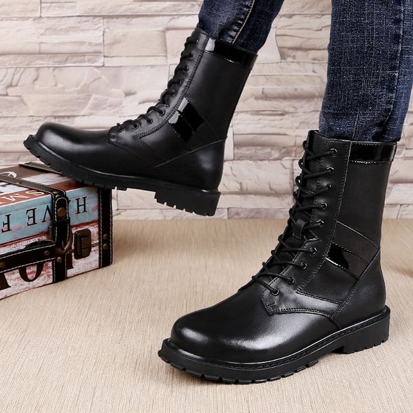 men mid-calf boots lace-up genuine leather with fur winter boots motorcycle non-slip wear-resistant snow for men n3, Black
men mid-calf boots lace-up genuine leather with fur winter boots motorcycle non-slip wear-resistant snow for men n3, Black