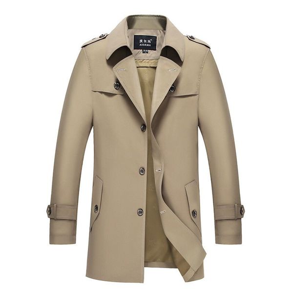 spring new business men's windbreaker lapel single-breasted mid-length casual windbreaker jacket, Tan;black
spring new business men's windbreaker lapel single-breasted mid-length casual windbreaker jacket, Tan;black