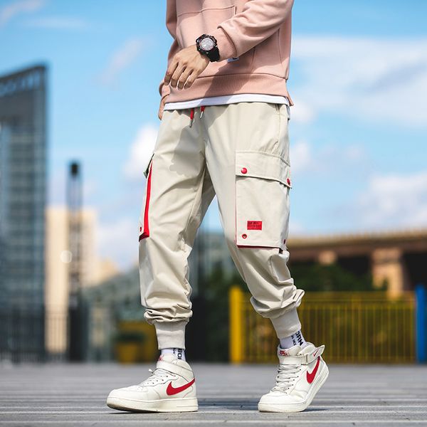 2019 autumn new cargo harem jogger pants men hip hop pockets fashion casual track trousers streetwear sweatpants, Black
2019 autumn new cargo harem jogger pants men hip hop pockets fashion casual track trousers streetwear sweatpants, Black