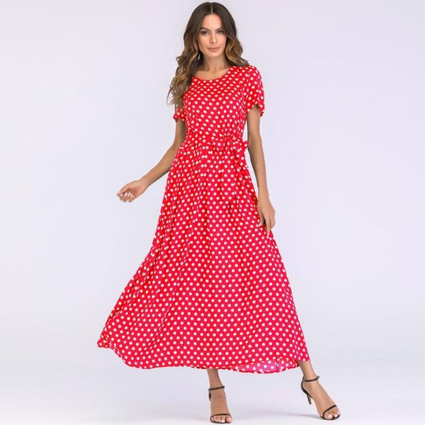 versear fashion women long polka dot dress short sleeves high waist tie a-line vintage maxi dress summer holiday dresses female, White;black
versear fashion women long polka dot dress short sleeves high waist tie a-line vintage maxi dress summer holiday dresses female, White;black